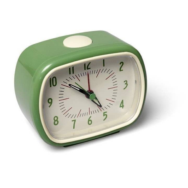 Rex London UK - Wholesale Alarm Clock - Retro Alarm Clock - Green