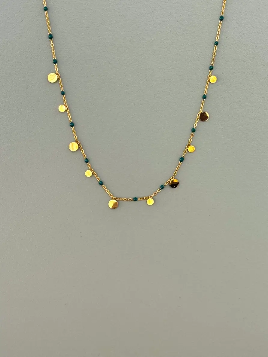 Cassette Barcelona - Wholesale Pendant/Charm Necklace - Dots Enamel Necklace White1