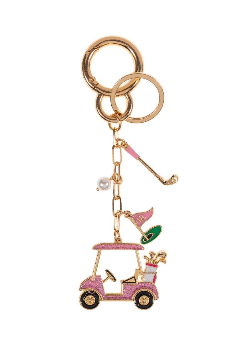Designature New York - Wholesale Keychain - Women's - Sports Golf Cart Shaped Bag Charm And Keychain6