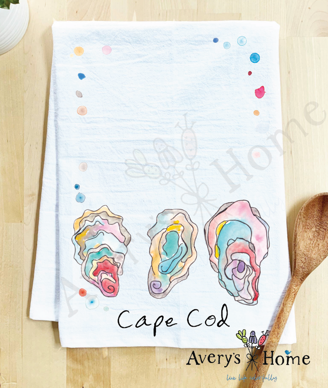 Avery's Home - Vente Torchons - Torchon Personnalisable Souvenir Océan Coquilles d'Huître48