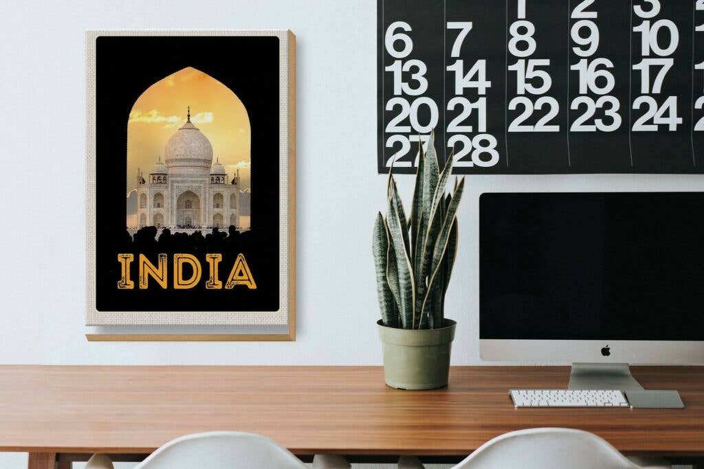 Femer - Wholesale Sign - Wooden travel sign 20x30 cm India white mosque religion Islam sign wooden sign3