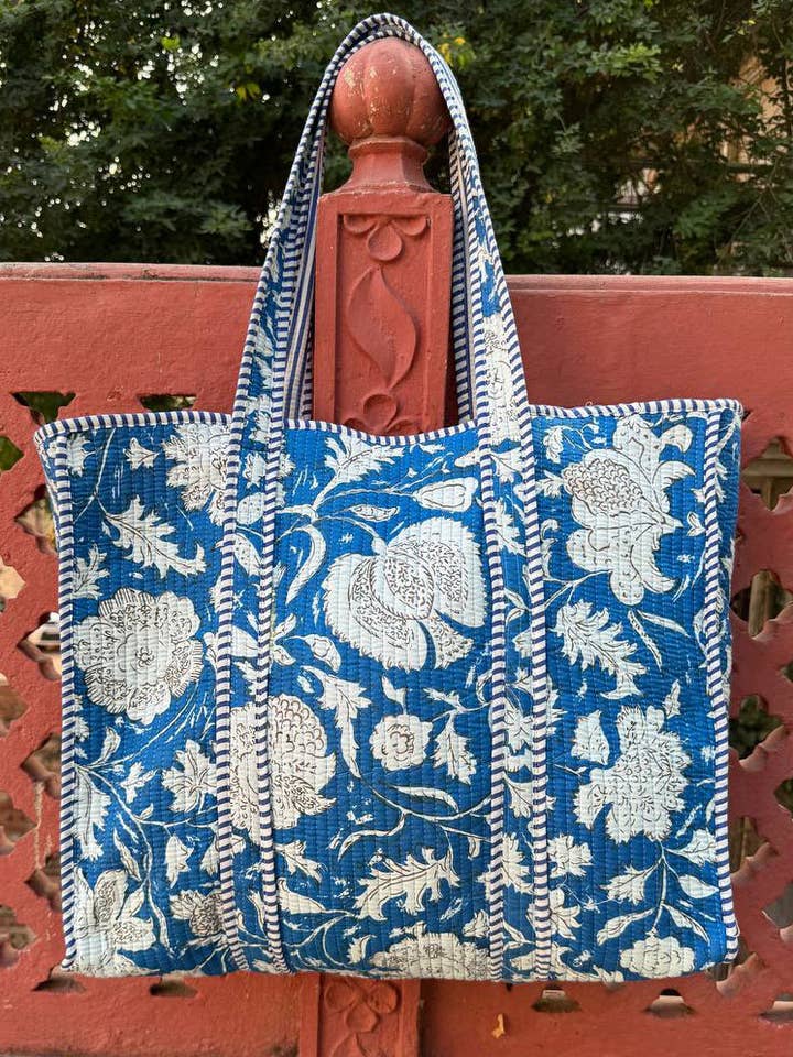 Amanda Printed Bag Cotton Quilted Party Wear Women Jhola Bag for wholesale by Bhawana Handicrafts