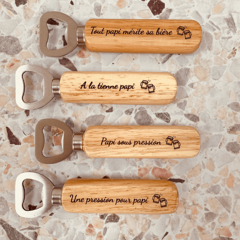My Bambou - Wholesale Bottle/Wine Opener - “Bonne Fête Papi” bottle opener with handle - My Bambou4
