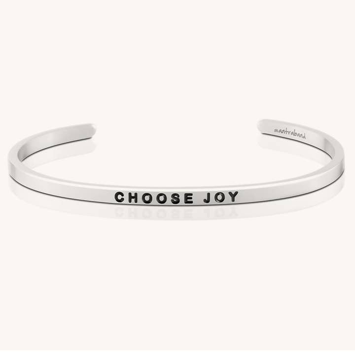 Choose Joy - inspirational mantraband® cuff bracelet for wholesale by MantraBand