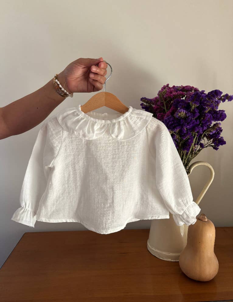 Maria Jasmim Baby & Child - Wholesale T-Shirt - Kids - White Muslin Blouse