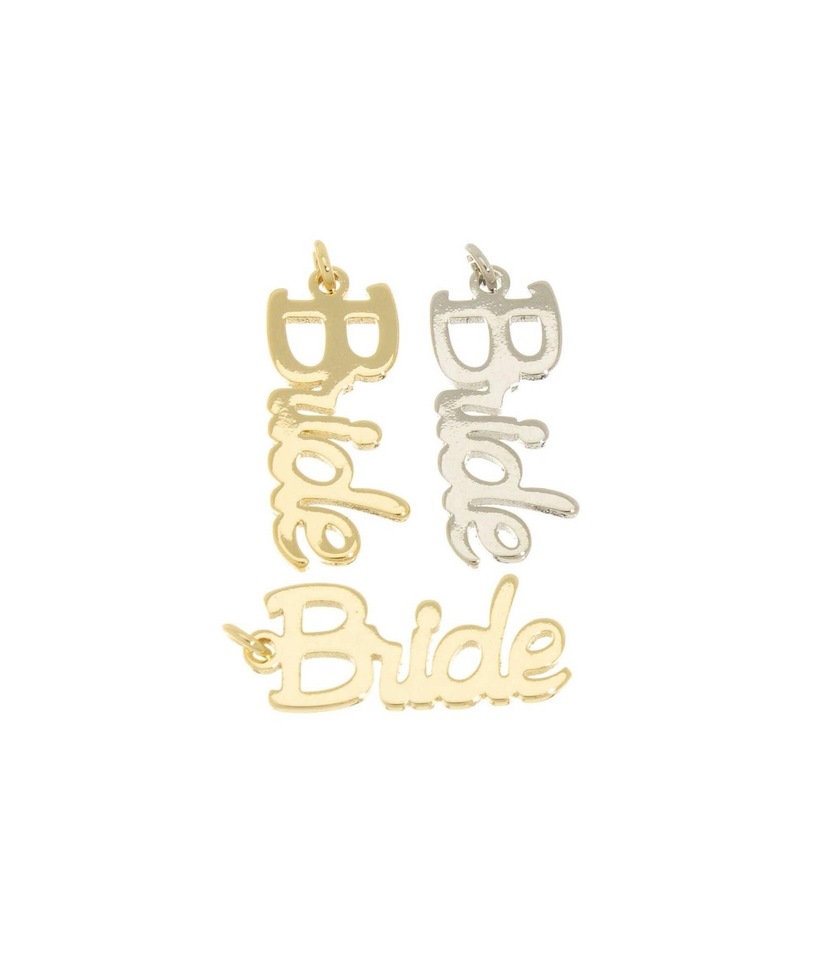 Jewel Pledge – Großhandel Individueller Charm/Anhänger – Gold- und Silber-Feinmonogramm-Brautanhänger, CPG-CPS0640