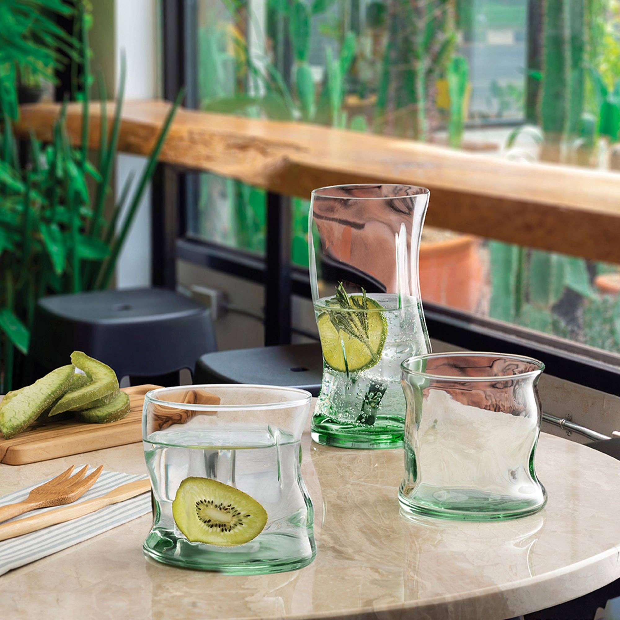 Rinkit Ltd - Wholesale Drinking Glass/Cup - 340ml Aware Amorf Recycled Glass Tumbler2