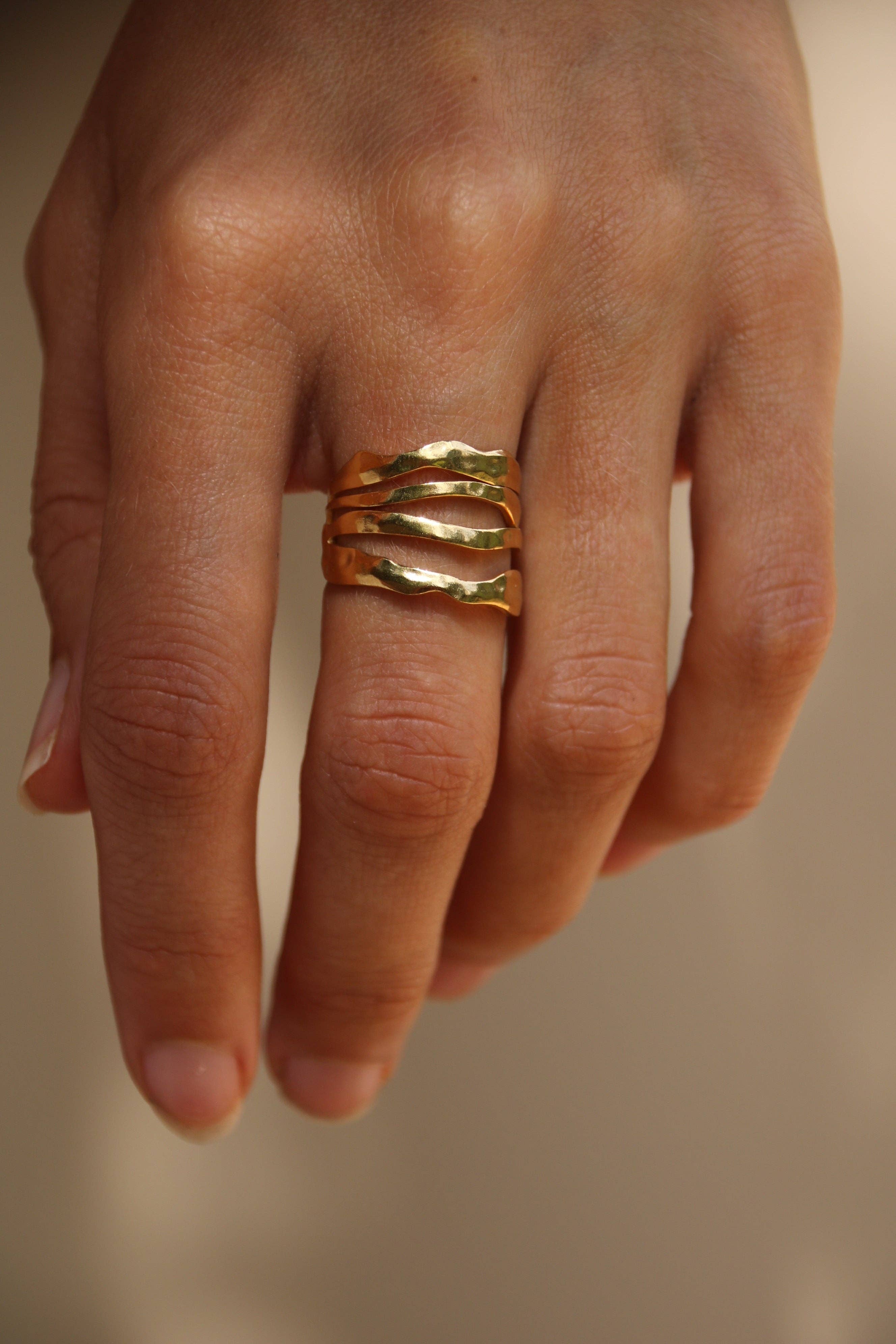 Positiva Jewelry – Großhandel Cocktail-/Statement-Ring – Wave Flow Ring1