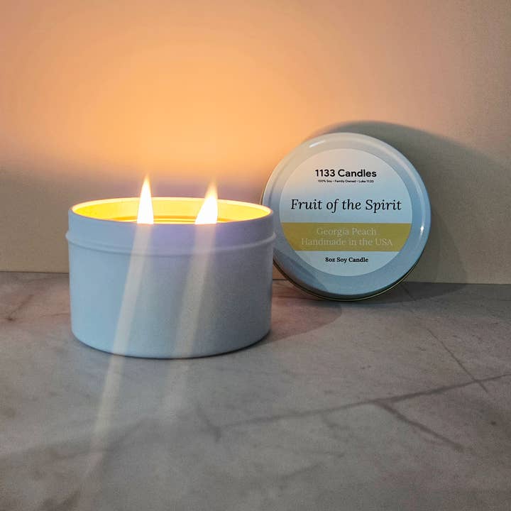 Georgia Peach Summer Candle | Fruit of the Spirit for wholesale by 1133 Candles