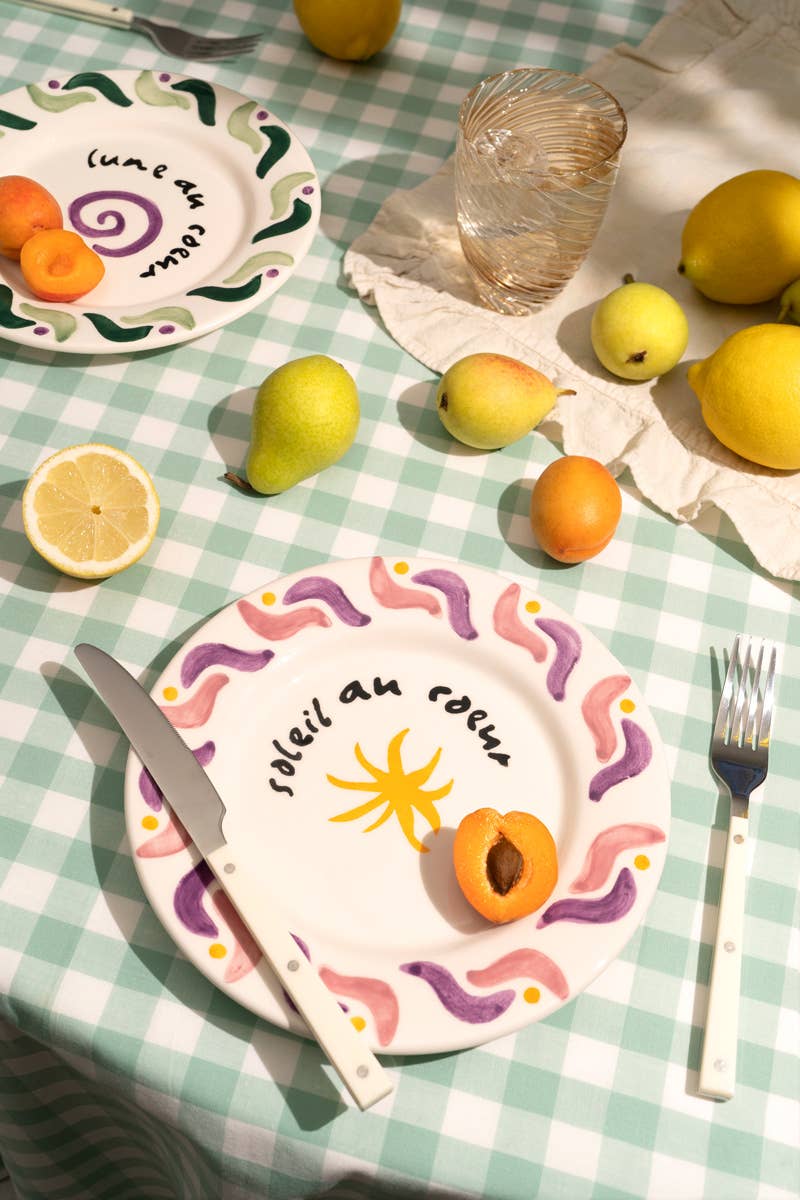 ACTOS - Wholesale Dinner Plate - Cala Secreta pink ceramic dessert plate  1