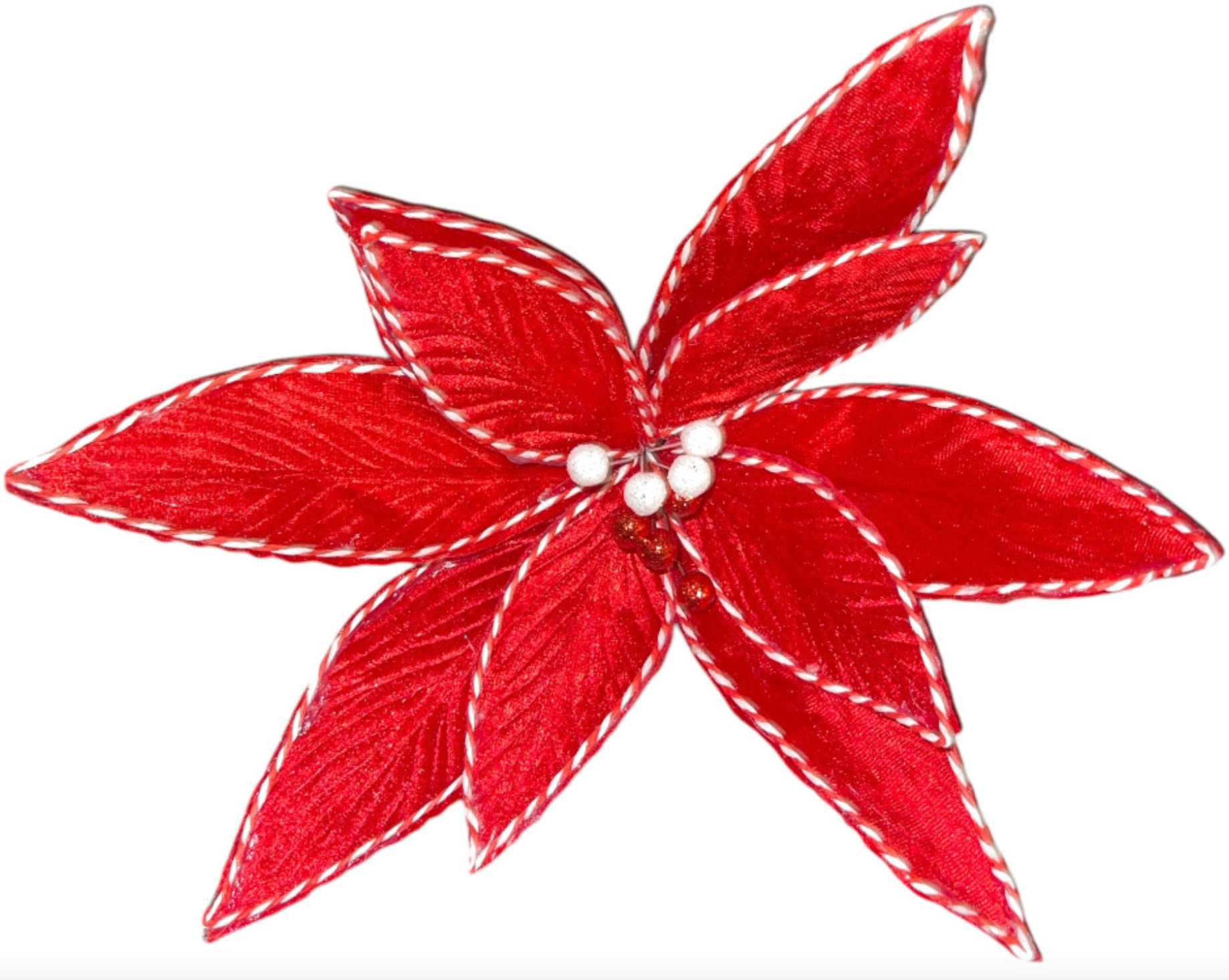 Thompson Wholesale - Wholesale Christmas Decoration - Red & White Sprays & Stems Package -- 41 Piece Set12