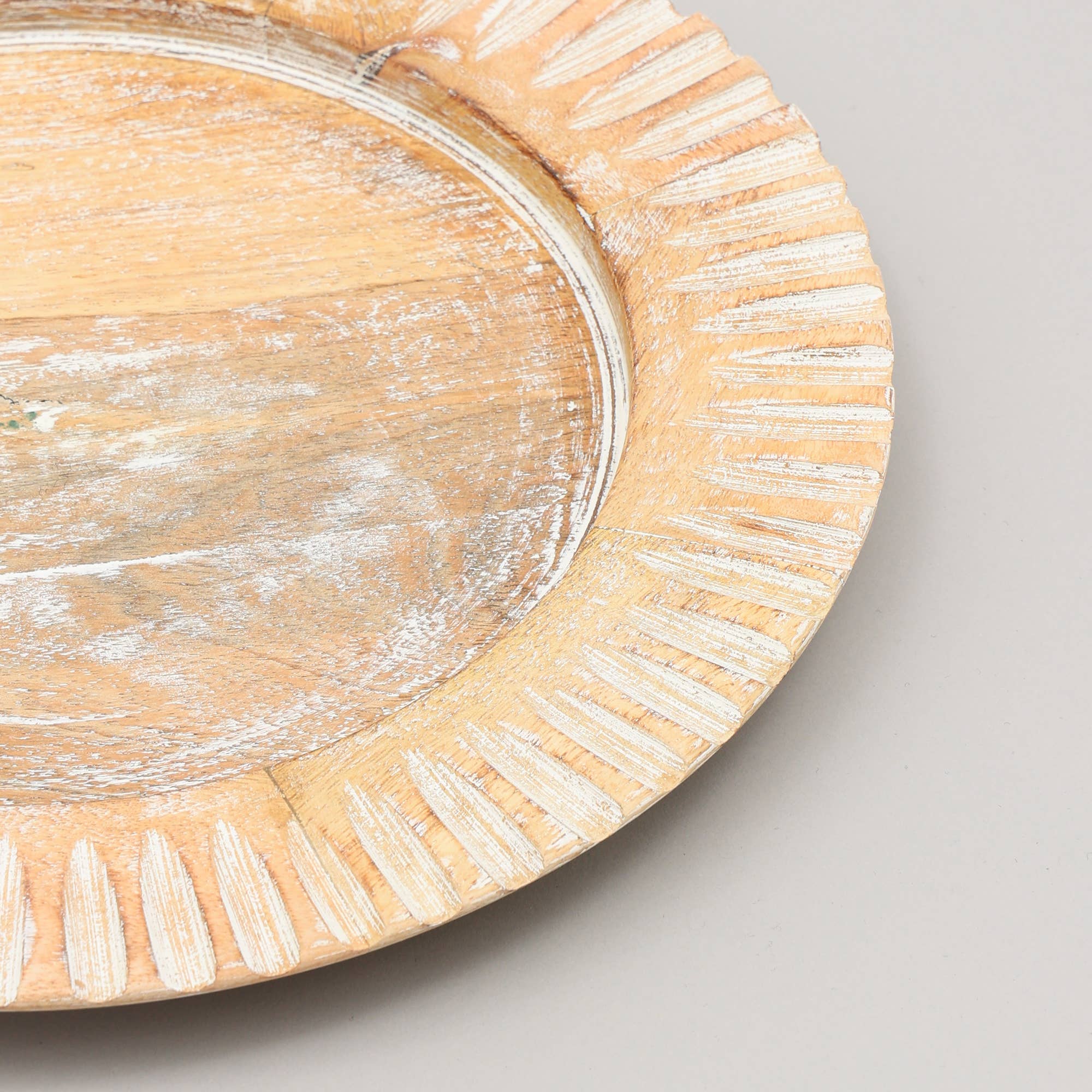 ExpoBazaar - Wholesale Dinner Plate - Wood Charger Plate | Handmade 13" Artisan Wooden Tableware3