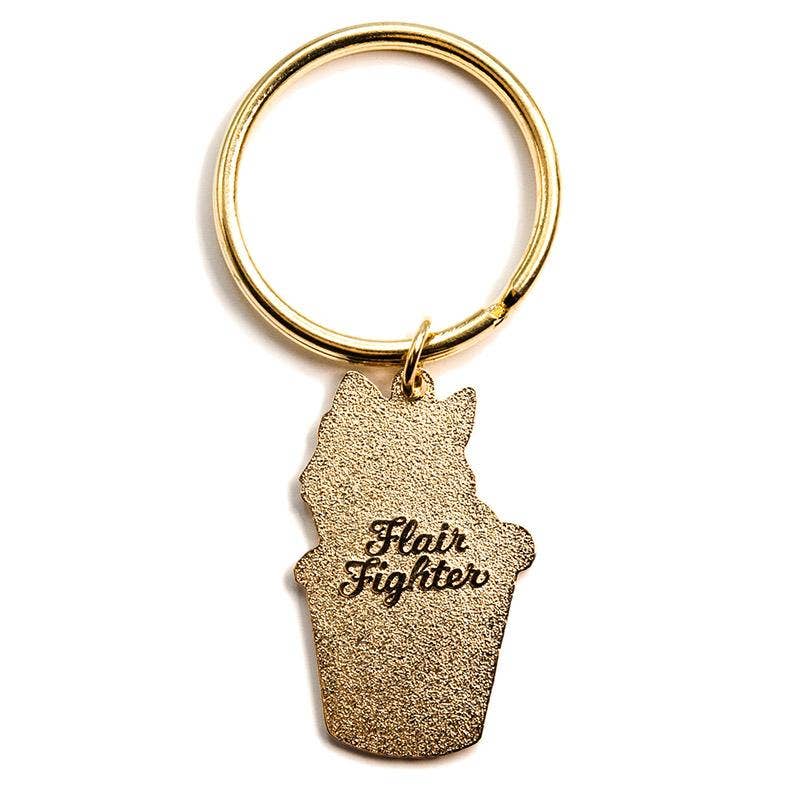Flair Fighter - Wholesale Sleutelhanger - Uniseks - Kat (beker) noedels emaille sleutelhanger, vaderdag cadeau3