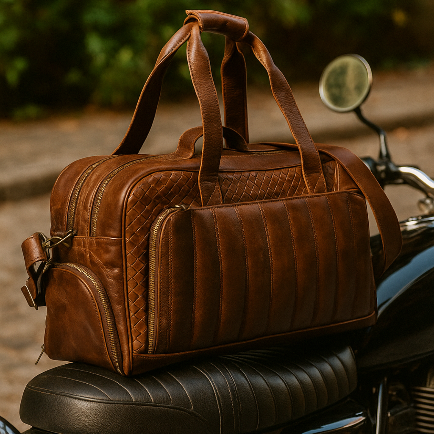 Hides - Wholesale Weekender Bag - Men's - Woven Leather Weekender Duffel Bag18