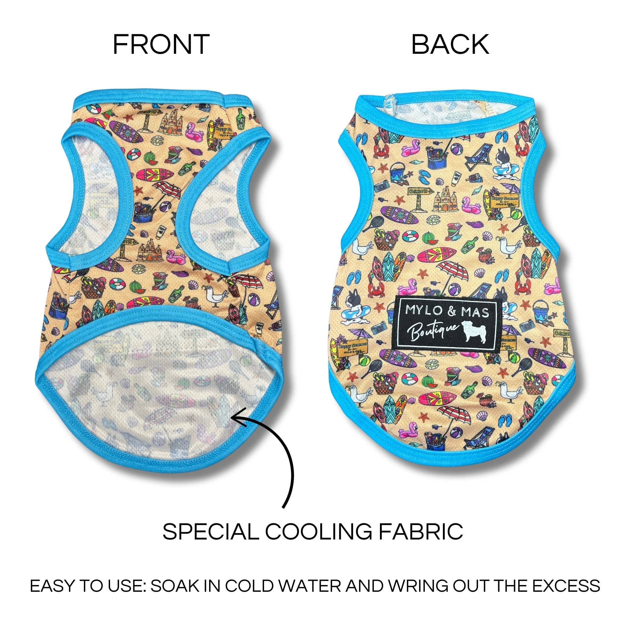 Mylo and Mas Boutique - Wholesale Pet Vest - Dog - Dog Cooling Vest - Sun of a Beach2