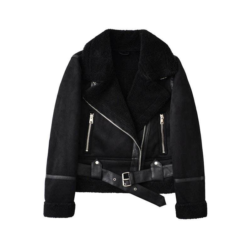 SALINA TRADING INC - Wholesale Fur/Faux Fur Coat - Women's - Stylish Suede Coat with Warm Lamb Fur Lining for Women3