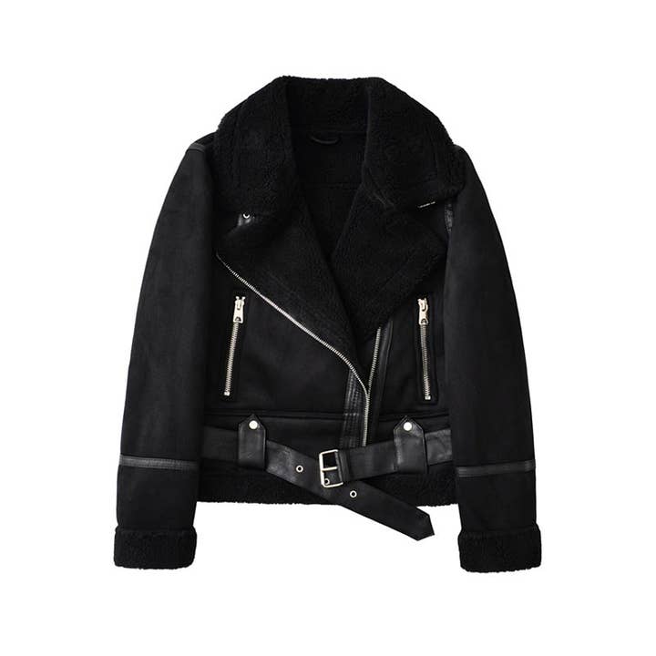 SALINA TRADING INC - Wholesale Fur/Faux Fur Coat - Women's - Stylish Suede Coat with Warm Lamb Fur Lining for Women3