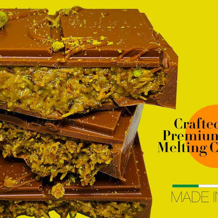 Swisense - Wholesale Chocolate Bar - Premium Dubai Pistachio Chocolate Bar 8 Oz Freshly Made8