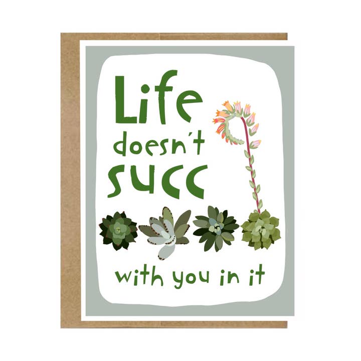 Greeting Card: Succulents for wholesale by Mosey Farm, Inc.