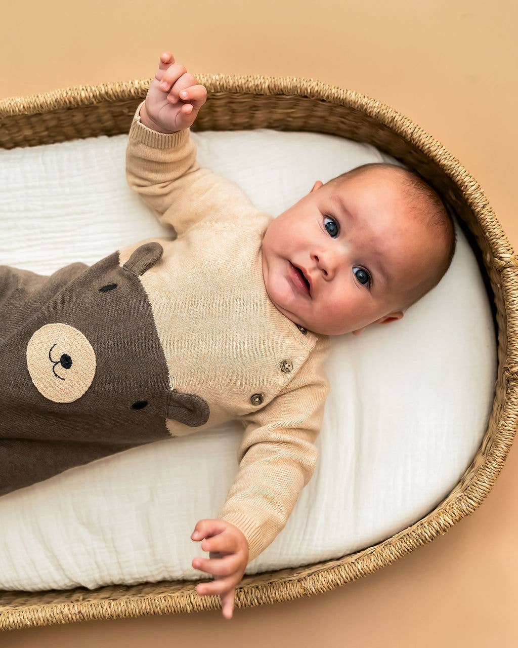 Viverano Organics - Wholesale Jumpsuit - Baby - Cuddly Bear Embroidered Sweater Knit Baby Jumpsuit6
