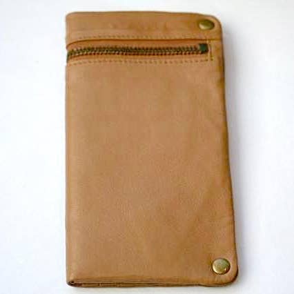 Makers & Providers - Wholesale Wallet – Unisex - Zip Detail Wallet - Large - Camel0