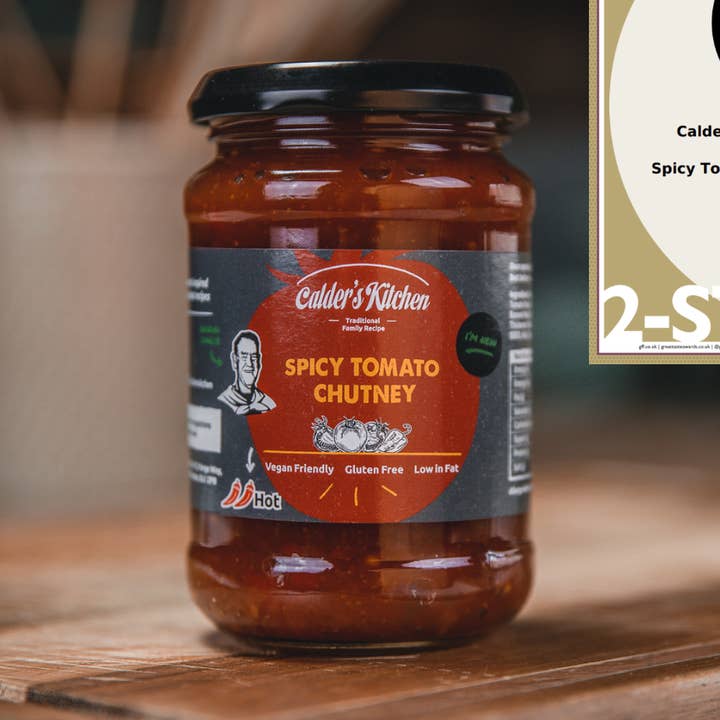 Calder's Kitchen Spicy Tomato Chutney (Gluten Free, Vegan) for wholesale by Calder's Kitchen