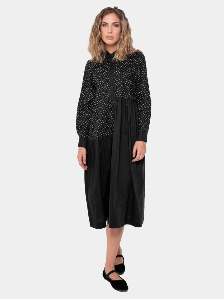 Abito camicia a stampa mista in cotone per la vendita all'ingrosso da parte di Baci & Amici Fashion - US Continental