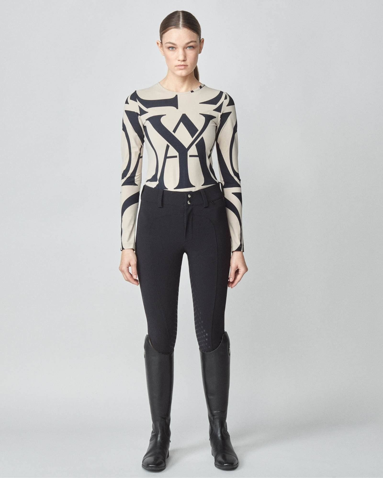 bronzage Chemise à manches longues monogrammée, beige en vente sur Faire9