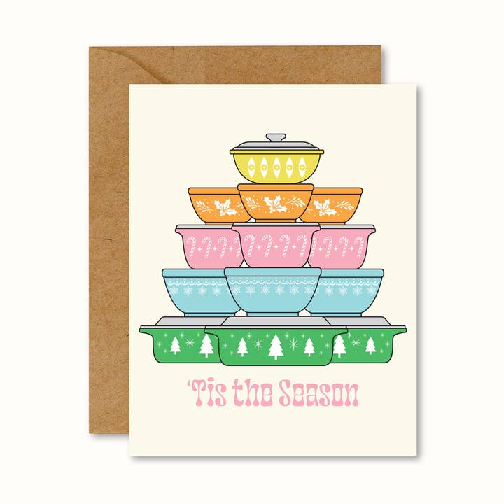 Karte zur Weihnachtszeit | Bunte Vintage-Weihnachtskarte für den Großhandel von No Yeah For Sure