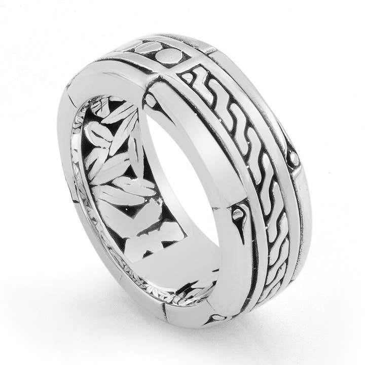 Anel de Banda Tulang Artesão Balinês por atacado de Damai Designs