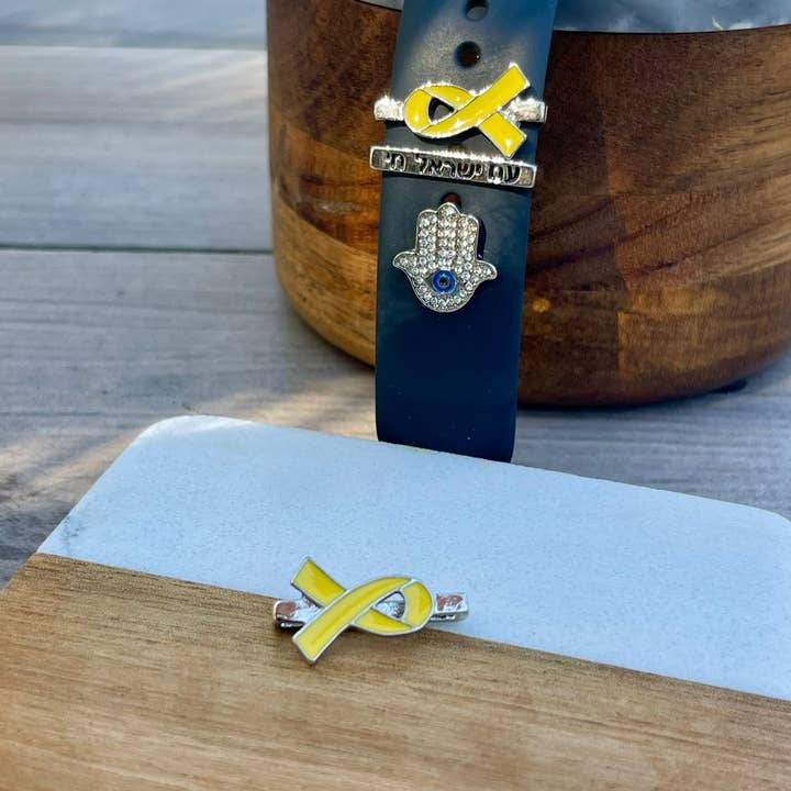 Koch La Ni Jewelry – wholesale Individual charm/pendant – Yellow Ribbon Charm Watch Band – #BringThemHomeNow5