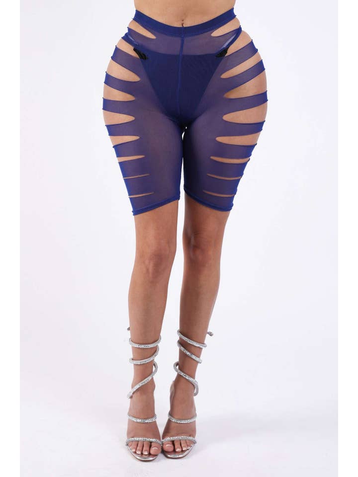 K Too – Großhandel Shorts – Damen – Lasergeschnittene Power-Mesh-Shorts3