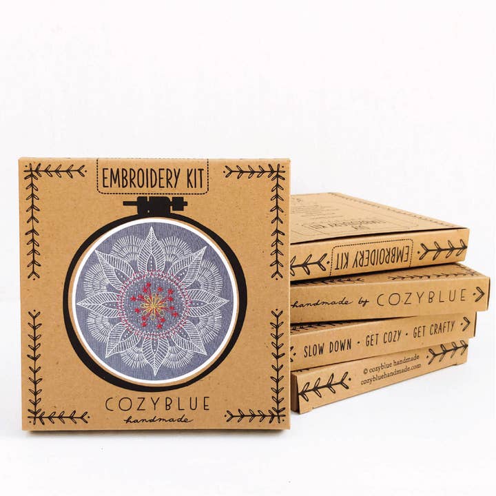 cozyblue handmade – Engroshandel Broderitilbehør – efterår mandala broderi kit1