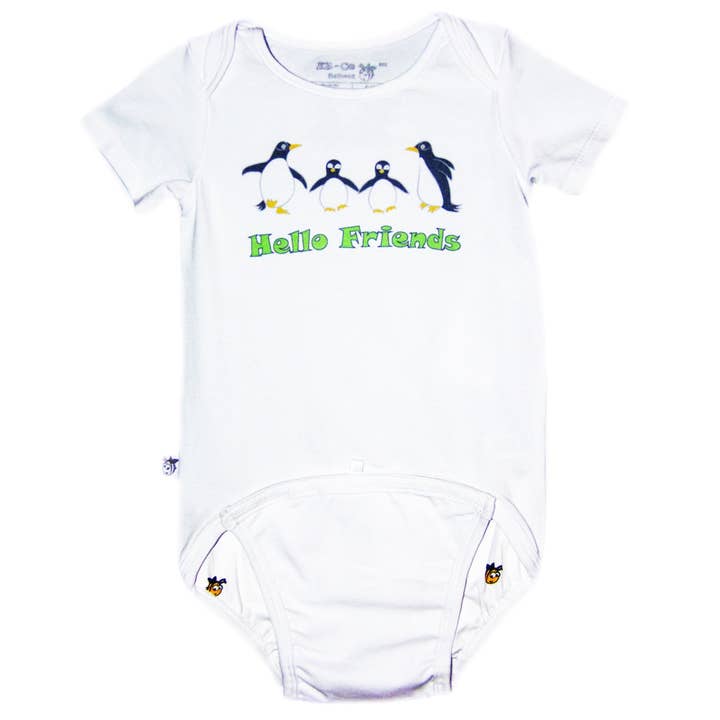 EZ-On BaBeez™ - Lente en Zomer - Hello Friends - op wit - Rompertje voor wholesale door EZ-On BaBeez
