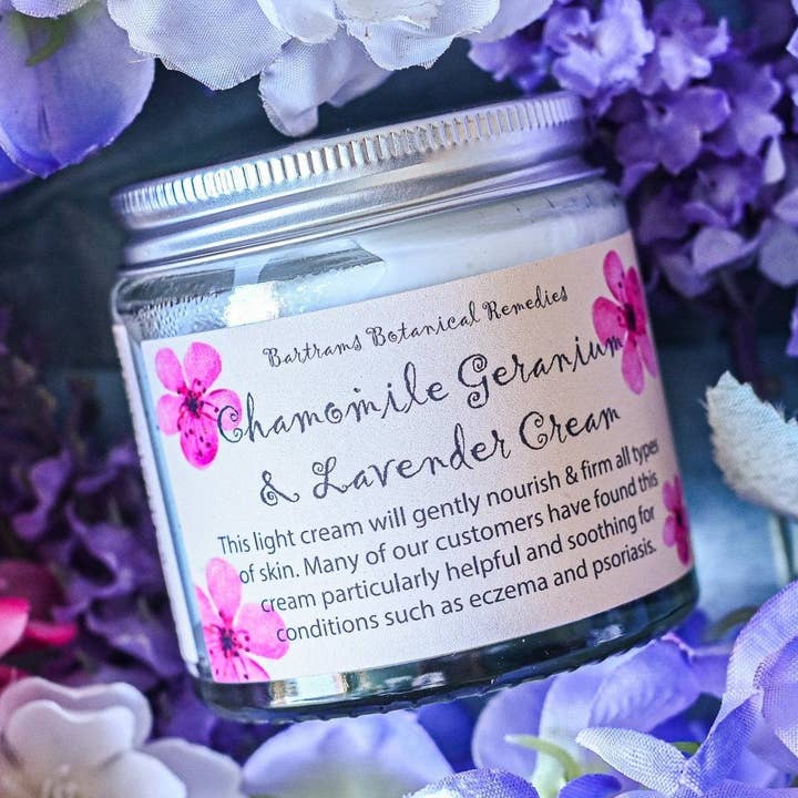 Chamomile Geranium & Lavender Cream 100ml |Herbs On The Hill | | Herbs on the Hill for wholesale by Herbs On The Hill