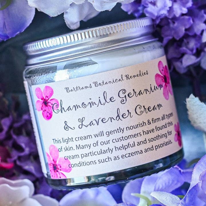 Chamomile Geranium & Lavender Cream - Transform Your Skin, Transform Your Life! for wholesale by Herbs On The Hill