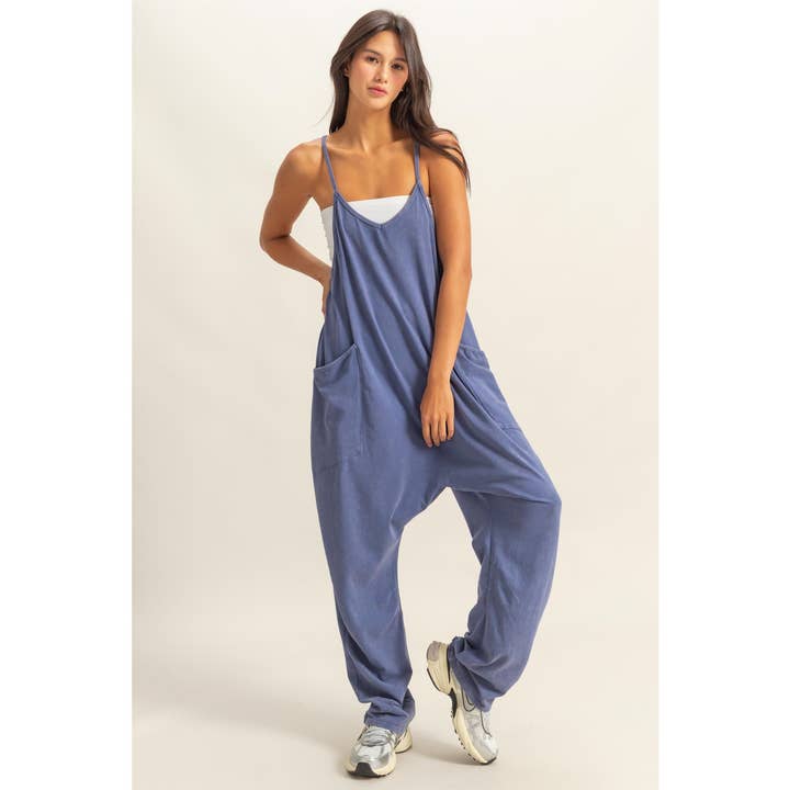 HYFVE - Wholesale Jumpsuit - Women's - DZ25A917-Relaxed Fit Mineral Washed Jumpsuit