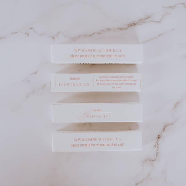 QMBeautique - Wholesale Eye Makeup Brush - Disposable Bamboo Flock Tip Applicators - Mini Pack4