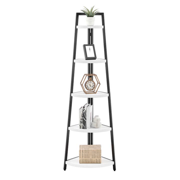 Danya B - Wholesale Free Standing Shelf - Free-Standing 5-Tier Pyramid Corner Shelf with Metal Frame4