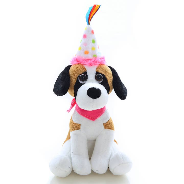 Plushland – Engroshandel Plyslegetøj - Børn og baby – 8" Tilpasselig Fødselsdags Hundeplys | Tilpasset Fødselsdagsgave0