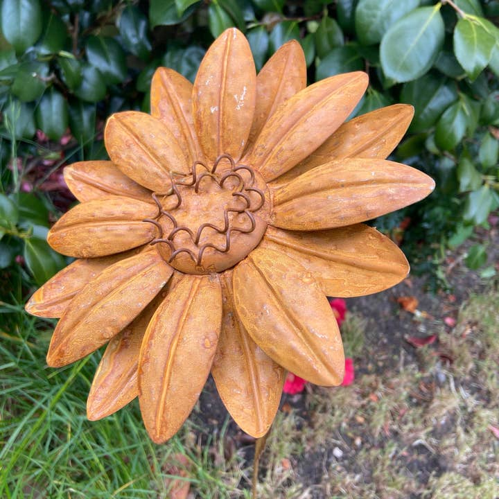 Marissa's Gifts – Großhandel Pfosten/Pfähle – Gartendeko Sonnenblume aus Metall, 89 cm