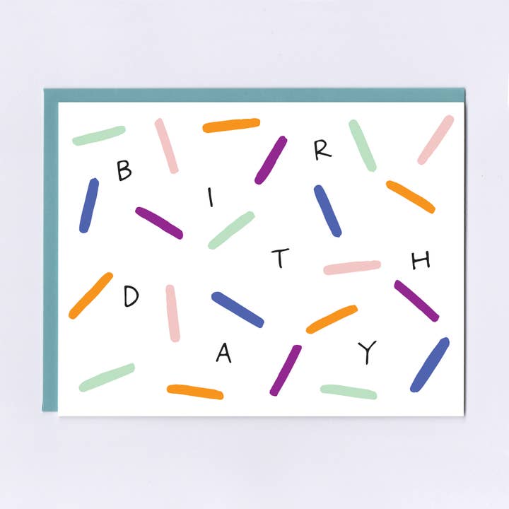 Fødselsdag drysser lykønskningskort for engroshandel hos The Treasurie