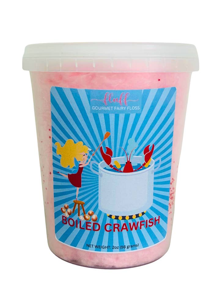 Kogt krebsesukkerfloss for engroshandel hos Fluff gourmet fairy floss