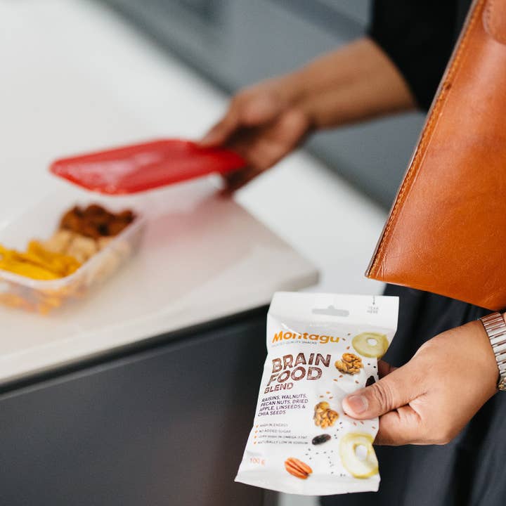 Mahdina - Venta al por mayor Mezclas de frutos secos - Montagu: Mezcla de alimentos para el cerebro, con alto contenido de omega 3 (10 x 100 g)6