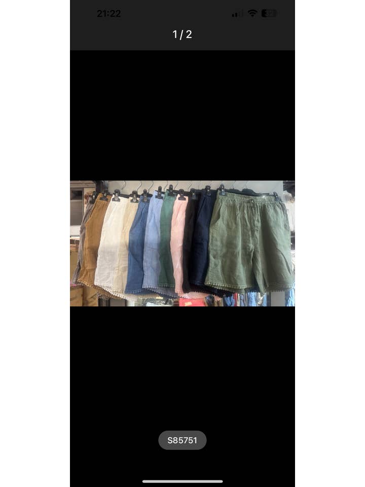 LÉA & LUC – wholesale Shorts – Women’s – 100% Linen Bermuda Shorts REF. 8575117