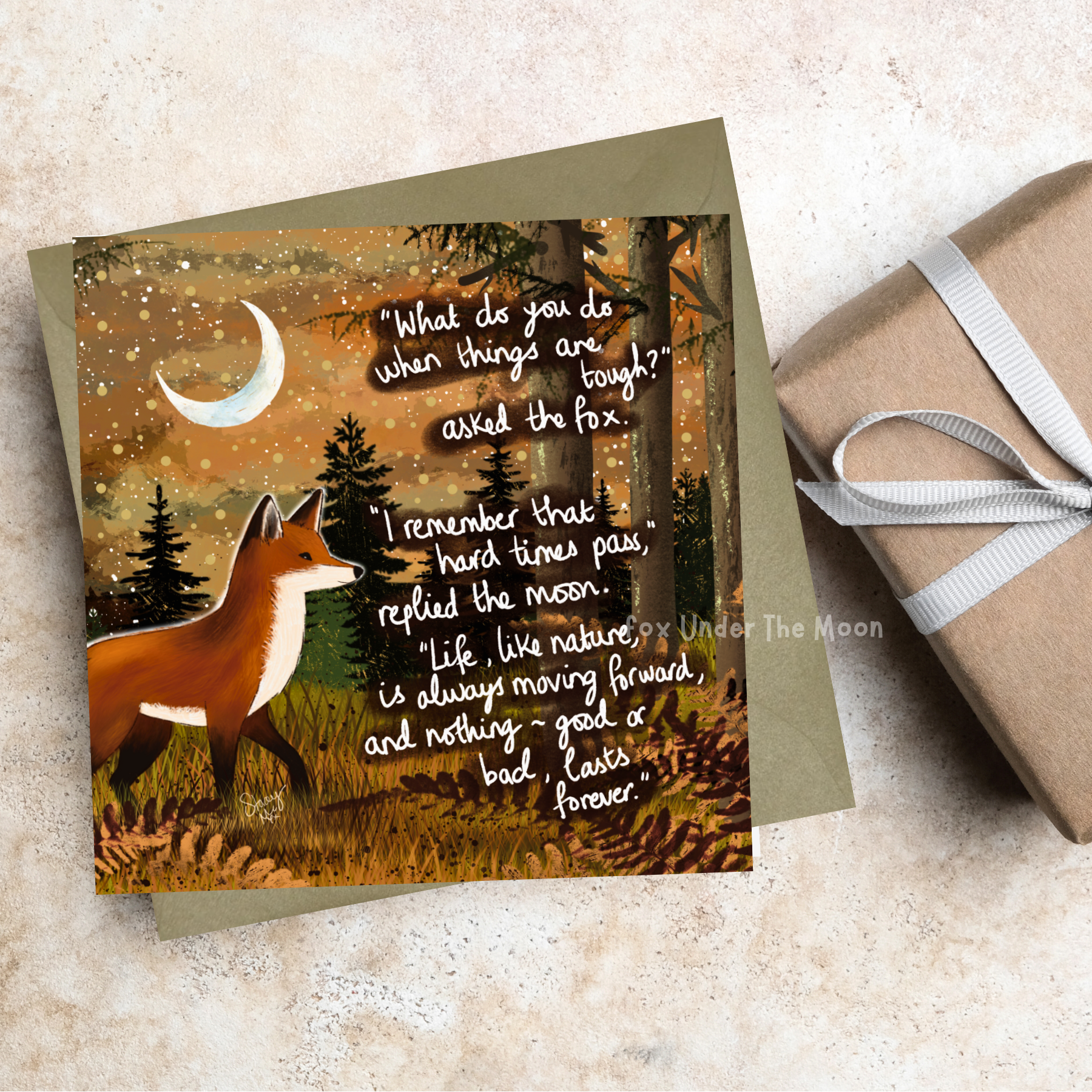 Fox Under The Moon - Wholesale Everyday Greeting Card - 'Moving Forward' - Greeting Card From Fox Under The Moon1
