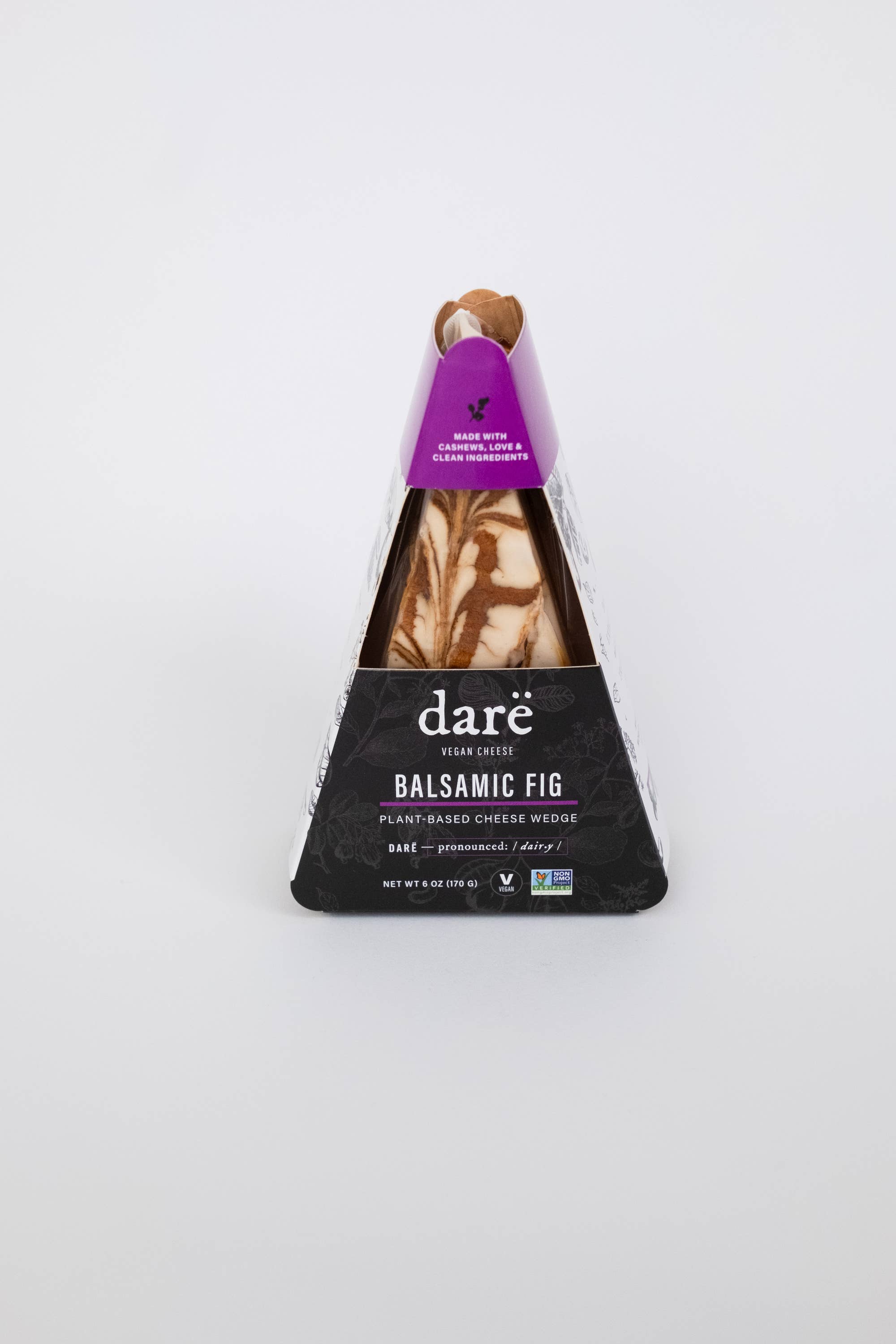 Darë Vegan Cheese - Wholesale Cheese - Balsamic Fig Plant-Based Cheese Wedge