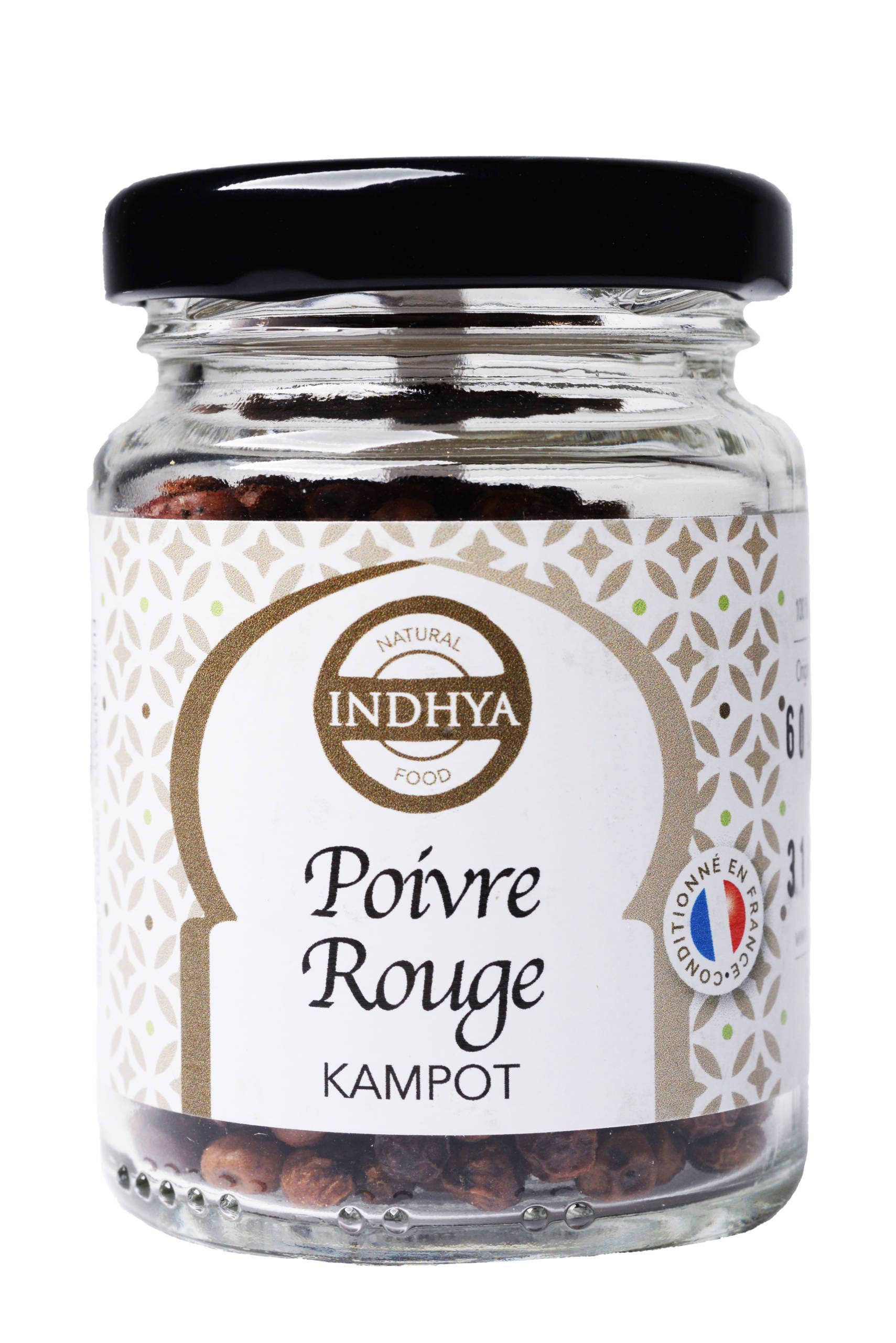 INDHYAFOOD - Venta al por mayor Especias secas - Pimienta roja de Kampot 45 g0
