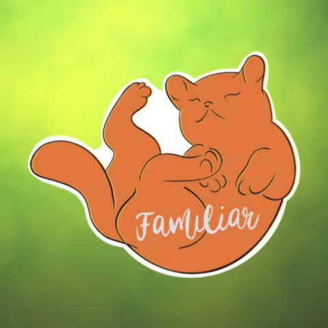 Adesivo de Halloween familiar para gatos por atacado de Blonde owl designs