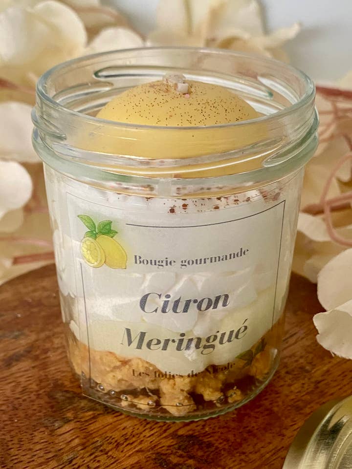 Lemon Meringue Gourmet Candle - New Version for wholesale by Les folies de Nicole